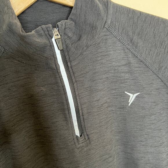 Old Navy Gray Long Sleeve Pull Over Quarter Zip Front Large 10-12 - Picture 2 of 8
